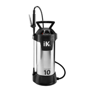 IK 10 10L Stainless Steel Pump Up Sprayer 10 litres working capacity, 13 litres in total - ( Black and Steel)